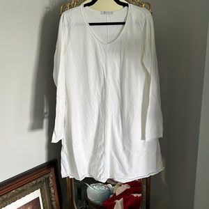 Brand new..never worn white dress (tunic) style.   100% cotton.
